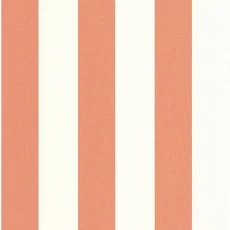 Kép 1/3 - Caselio Klasszikus csíkos korall színű vinyl tapéta Linen Lines Corail 53 cm X 10 m
