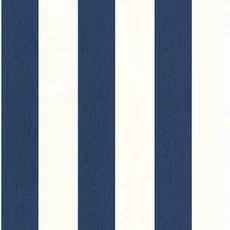 Kép 1/3 - Caselio Klasszikus csíkos sötétkék vinyl tapéta Linen Lines Bleu Marine 53 cm X 10 m