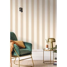 Kép 3/3 - Caselio Klasszikus csíkos bézs vinyl tapéta Linen Lines Beige 53 cm X 10 m
