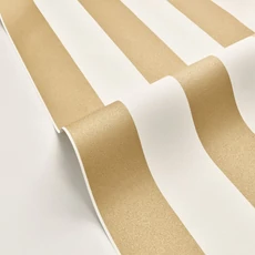 Kép 2/3 - Caselio Széles csíkos arany színű vinyl tapéta Wide Lines Doree 53 cm X 10 m