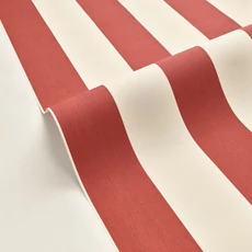 Kép 2/3 - Caselio Klasszikus csíkos piros vinyl tapéta Linen Lines Rouge 53 cm X 10 m