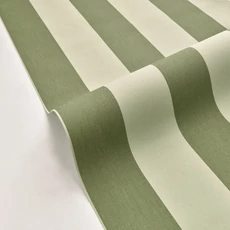 Kép 2/3 - Caselio Klasszikus csíkos kekizöld vinyl tapéta Linen Lines Kaki 53 cm X 10 m