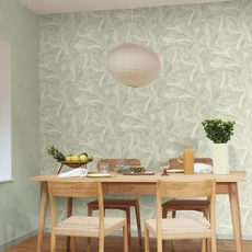 Kép 3/3 - Caselio Levélmintás modern zöld vlies tapéta Natura Vert Sauge 53 cm X 10 m