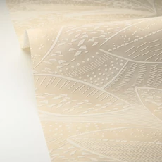 Kép 2/3 - Caselio Levélmintás modern bézs vlies tapéta Natura Sable 53 cm X 10 m