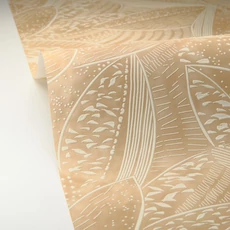 Kép 2/3 - Caselio Levélmintás modern barna vlies tapéta Natura Gres Des Vosges 53 cm X 10 m