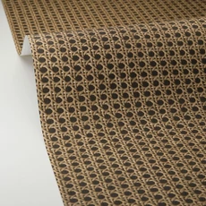 Kép 2/3 - Caselio Fonott mintás fekete-bézs vinyl tapéta Cannage Noir 53 cm X 10 m