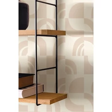 Kép 3/3 - Caselio Geometriai mintás modern bézs vinyl tapéta Empreinte Sable 53 cm X 10 m