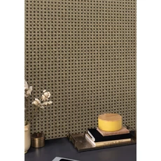 Kép 3/3 - Caselio Fonott mintás fekete-bézs vinyl tapéta Cannage Noir 53 cm X 10 m