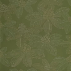 Kép 1/3 - Caselio Lótuszvirág mintás zöld vinyl tapéta Lotus Vert Mousse 53 cm X 10 m