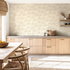 Kép 3/3 - Caselio Botanikai mintás fehér-arany vinyl tapéta Little Botanica Blanc Or 53 cm X 10 m