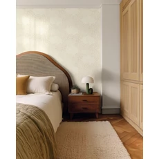 Kép 3/3 - Caselio Pontozott virágmintás fehér-arany vlies tapéta Bloom Reverie Blanc Or 53 cm X 10 m