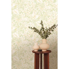 Kép 3/3 - Caselio Levélmintás mandulazöld vinyl tapéta Kalea Vert Amande 53 cm X 10 m