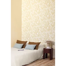 Kép 3/3 - Caselio Levélmintás bézs vinyl tapéta Kalea Beige 53 cm X 10 m