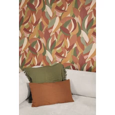 Kép 3/3 - Caselio Modern levélmintás színes vinyl tapéta Ephyra Multicouleurs 53 cm X 10 m