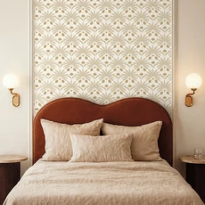 Kép 3/3 - Caselio Pálmafás art deco sárga vinyl tapéta Gisele Jaune 53 cm X 10 m