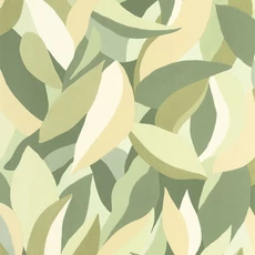 Kép 1/3 - Caselio Modern levélmintás zöld vinyl tapéta Ephyra Vert 53 cm X 10 m