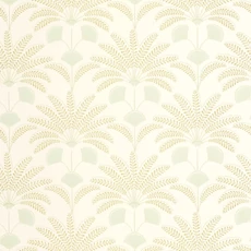 Kép 1/3 - Caselio Pálmafás art deco zöld-sárga vinyl tapéta Gisele Vert De Gris 53 cm X 10 m