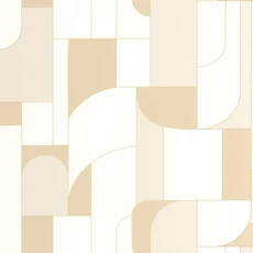 Kép 1/3 - Caselio Geometriai mintás modern bézs vinyl tapéta Achille Blanc Beige 53 cm X 10 m