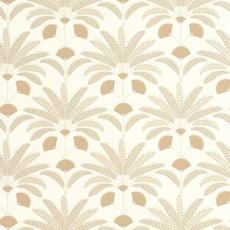 Kép 1/3 - Caselio Pálmafás art deco sárga vinyl tapéta Gisele Jaune 53 cm X 10 m