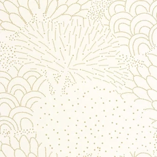 Kép 1/3 - Caselio Pontozott virágmintás fehér-arany vlies tapéta Bloom Reverie Blanc Or 53 cm X 10 m