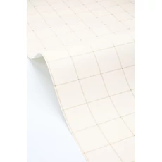 Kép 2/3 - Caselio Art deco kockás fehér-arany vinyl tapéta Alphonse Blanc Or 53 cm X 10 m