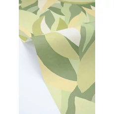 Kép 2/3 - Caselio Modern levélmintás zöld vinyl tapéta Ephyra Vert 53 cm X 10 m
