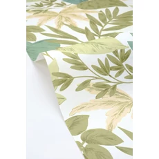 Kép 2/3 - Caselio Levélmintás zöld vinyl tapéta Kalea Vert 53 cm X 10 m