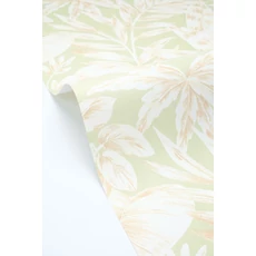 Kép 2/3 - Caselio Levélmintás mandulazöld vinyl tapéta Kalea Vert Amande 53 cm X 10 m