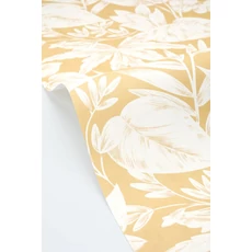 Kép 2/3 - Caselio Levélmintás sárga vinyl tapéta Kalea Ocre 53 cm X 10 m