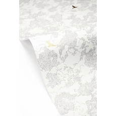 Kép 2/3 - Caselio Elegáns fekete-fehér madár mintás vlies tapéta Golden Flight Noir 53 cm X 10 m