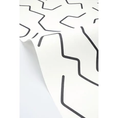 Kép 2/3 - Caselio Absztrakt mintás fekete-fehér vinyl tapéta Artline Noir Et Blanc 53 cm X 10 m