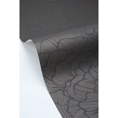 Kép 2/3 - Caselio Óriás virágmintás fekete vlies tapéta Delicate Petals Noir 53 cm X 10 m