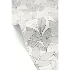Kép 2/3 - Caselio Botanikai mintás fehér-fekete vinyl tapéta Little Botanica Noir Et Blanc 53 cm X 10 m