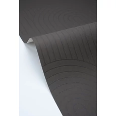 Kép 2/3 - Caselio Geometriai mintás art deco fekete vlies tapéta Curved Line Noir 53 cm X 10 m