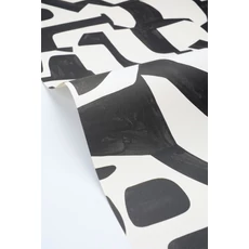 Kép 2/3 - Caselio Absztrakt mintás modern fekete-fehér vinyl tapéta Broken Pattern Noir Et Blanc 53 cm X 10 m