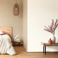 Kép 3/3 - Caselio Barna vlies tapéta Hygge Uni Blanc Or 53 cm X 10 m