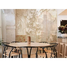 Kép 2/2 - JV Japán nő virágokkal arany vinyl poszter tapéta Sumi Gold 68 cm X 3 m