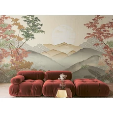 Kép 2/2 - JV Napnyugta japánkertben színes vinyl tapéta Invermere Gold 68 cm X 3 m