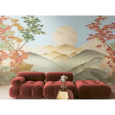 Kép 2/2 - JV Napnyugta japánkertben színes vinyl tapéta Invermere Summer 68 cm X 3 m