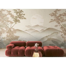 Kép 2/2 - JV Napnyugta japánkertben bézs vinyl poszter tapéta Invermere Beige 68 cm X 3 m