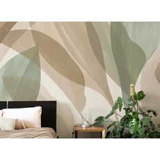 Kép 2/2 - JV Trópusi levélmintás barna vinyl tapéta Davao Autumn 68 cm X 3 m