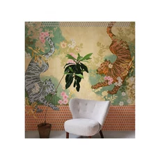 Kép 2/2 - JV Tigrisek tánca narancssárga vinyl poszter tapéta Noen Orange 68 cm X 3 m