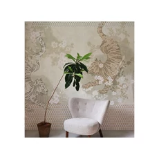 Kép 2/2 - JV Tigrisek tánca bézs vinyl poszter tapéta Noen Beige 68 cm X 3 m