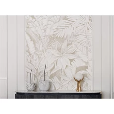 Kép 2/2 - JV Trópusi dzsungel mintás bézs vinyl poszter tapéta Daintree White 68 cm X 3 m