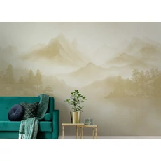 Kép 2/2 - JV Ködös hegycsúcsok bézs vinyl poszter tapéta Huangshan Beige 68 cm X 3 m