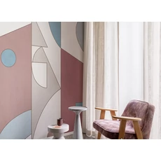 Kép 2/2 - JV Geometriai mintás modern bézs-bordó vinyl poszter tapéta Shenzhen Ruby 68 cm X 3 m