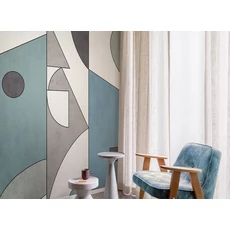 Kép 2/2 - JV Geometriai mintás modern szürke vinyl poszter tapéta Shenzhen Grey 68 cm X 3 m