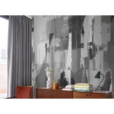 Kép 2/2 - JV Absztrakt mintás fekete-fehér vinyl poszter tapéta Downtown Black-White 68 cm X 3 m