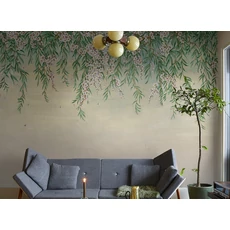 Kép 2/2 - JV Leander mintás romantikus zöld vinyl poszter tapéta Vence Green 68 cm X 3 m