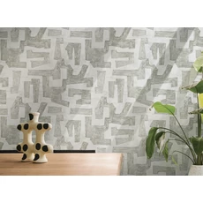 Kép 2/2 - JV Modern absztrakt szürke vinyl tapéta Labirinthos Grey 70 cm X 10 m